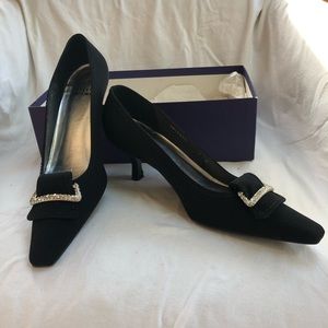Stuart Weitzman Black Square Toe Pumps